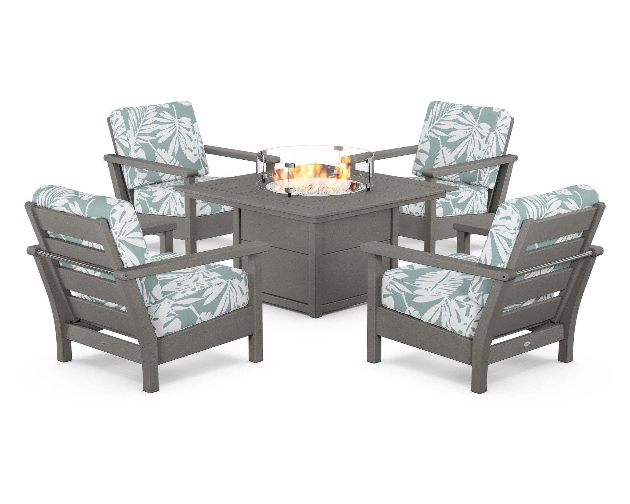 Harbour 5-Piece Conversation Set with Fire Pit Table
