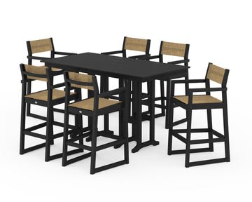 EDGE Sling Arm Chair 7-Piece Farmhouse Bar Set