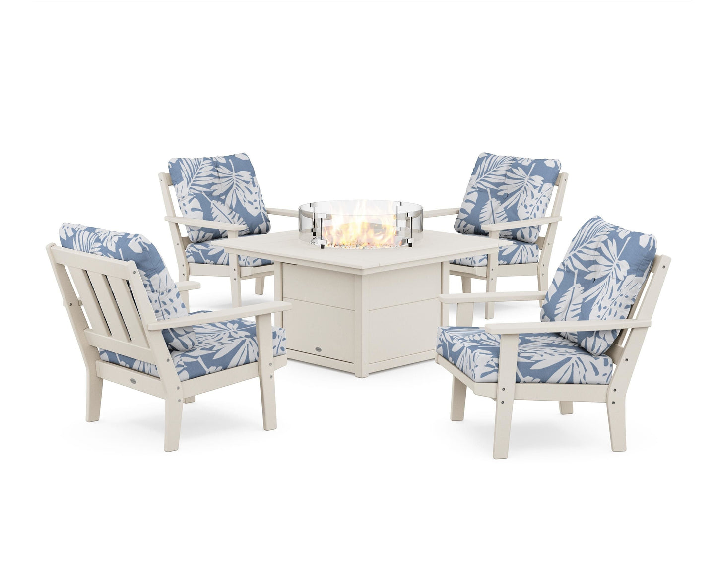 Oxford 5-Piece Deep Seating Set with Fire Pit Table