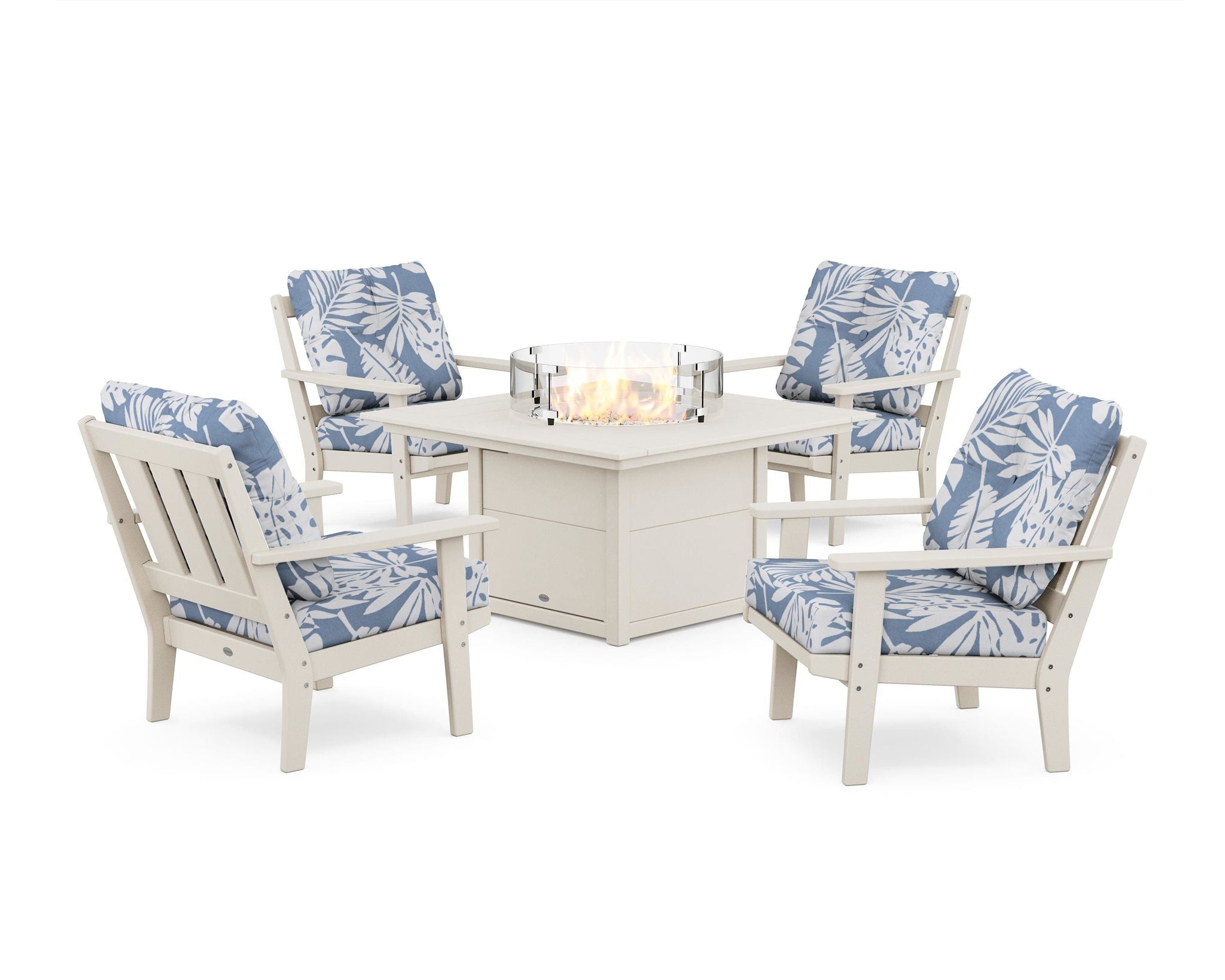 Oxford 5-Piece Deep Seating Set with Fire Pit Table