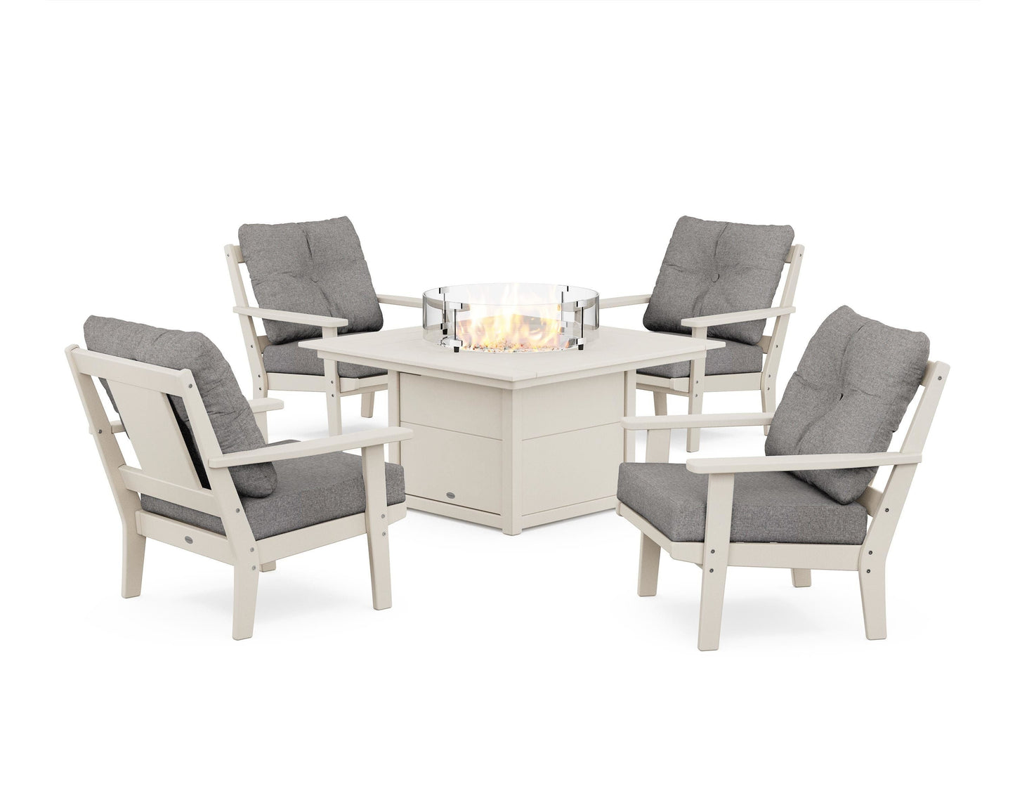 Prairie 5-Piece Deep Seating Set with Fire Pit Table