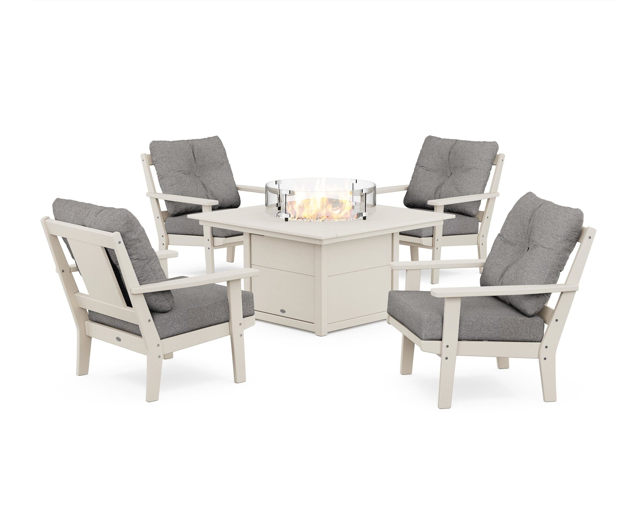 Prairie 5-Piece Deep Seating Set with Fire Pit Table