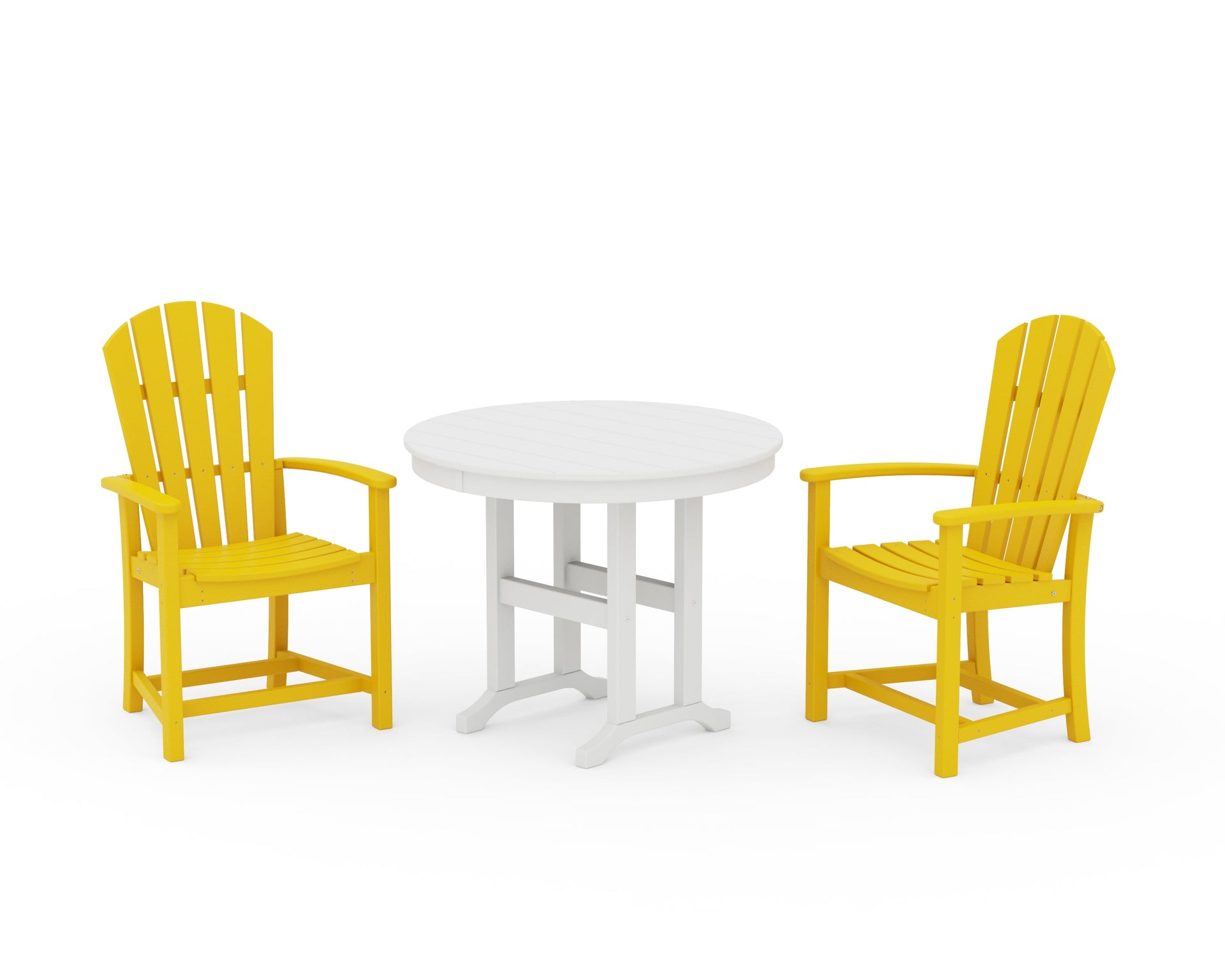 Palm Coast 3-Piece Round Farmhouse Dining Set