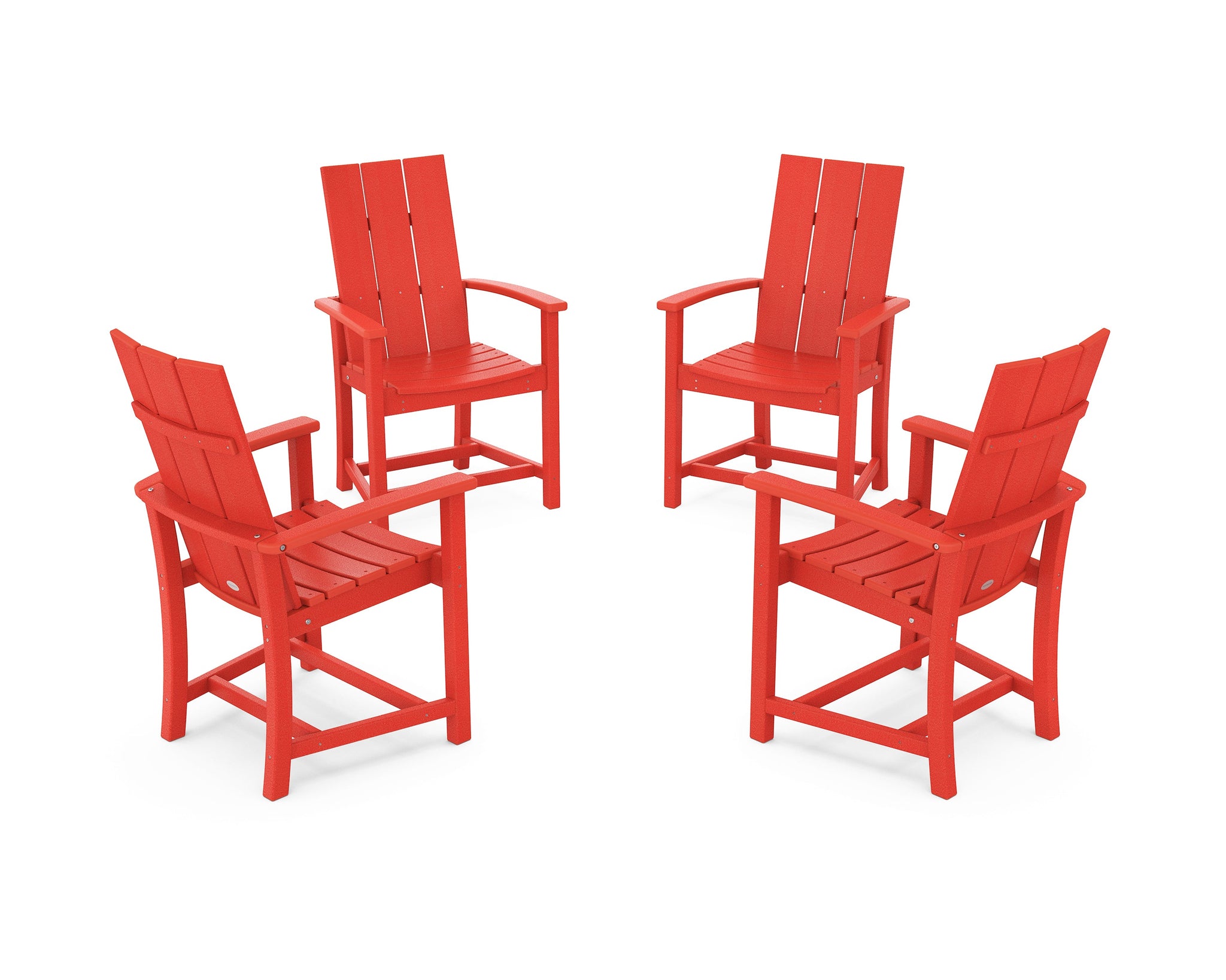 Modern 4-Piece Upright Adirondack Conversation Set