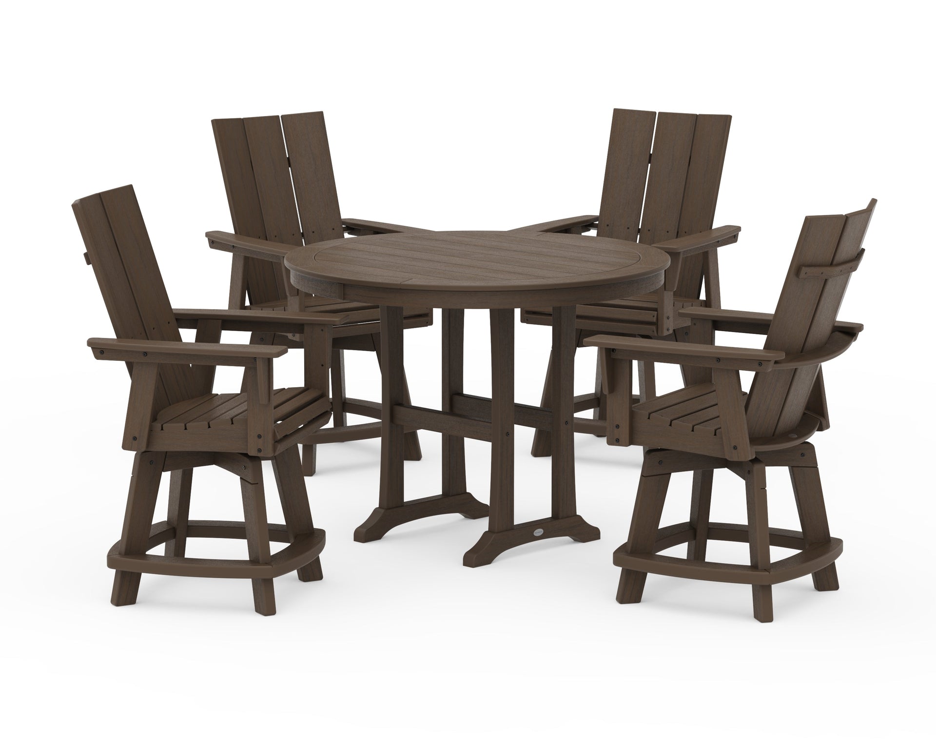 5-Piece Modern Swivel Counter Set