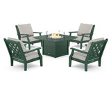 Wovendale 5-Piece Deep Seating Set with Fire Pit Table