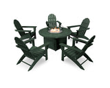 Vineyard Adirondack 6-Piece Chat Set with Fire Pit Table