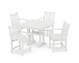 Traditional Garden 5-Piece Farmhouse Dining Set With Trestle Legs