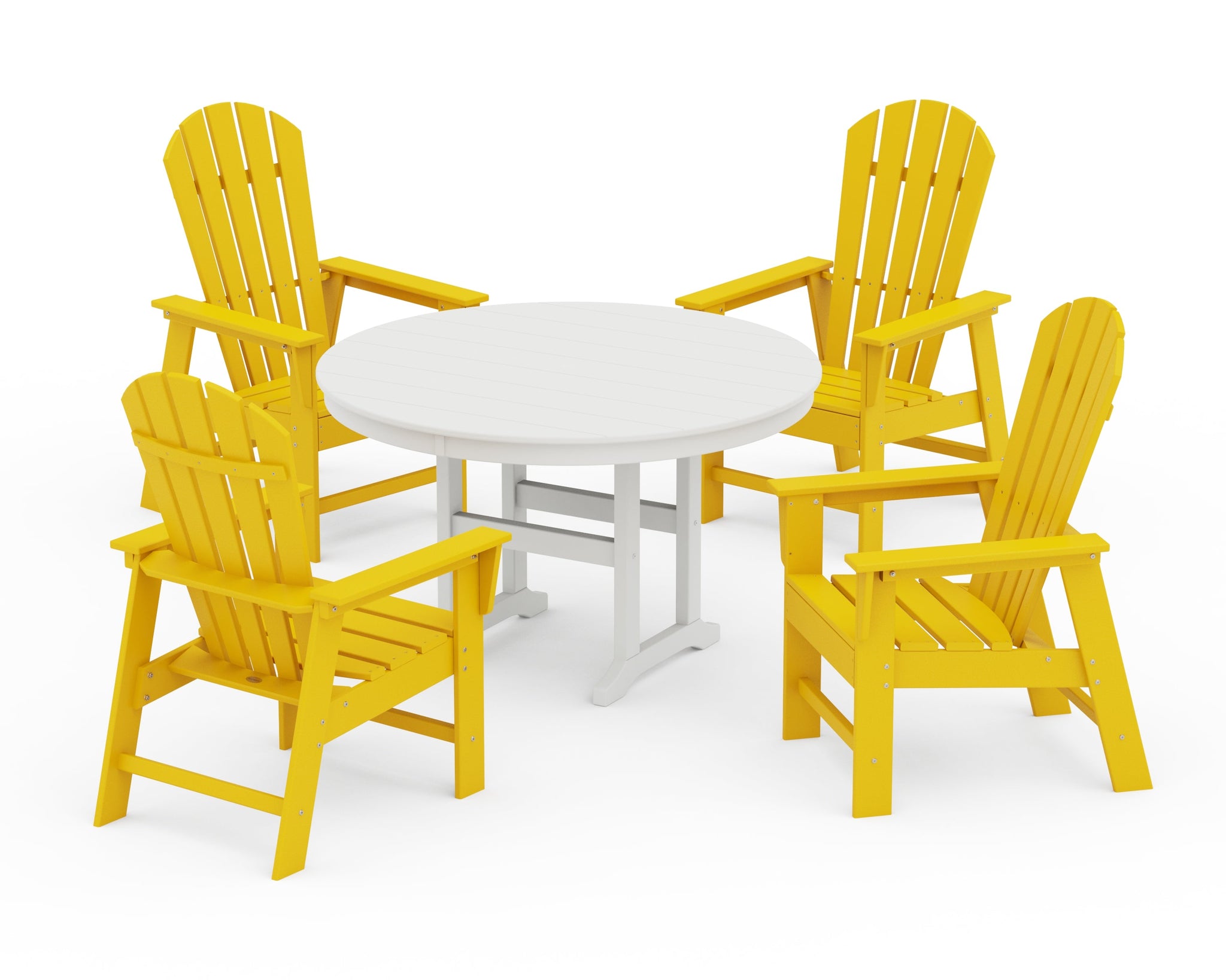 South Beach 5-Piece Round Farmhouse Dining Set