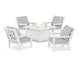Chippendale 5-Piece Deep Seating Set with Fire Pit Table