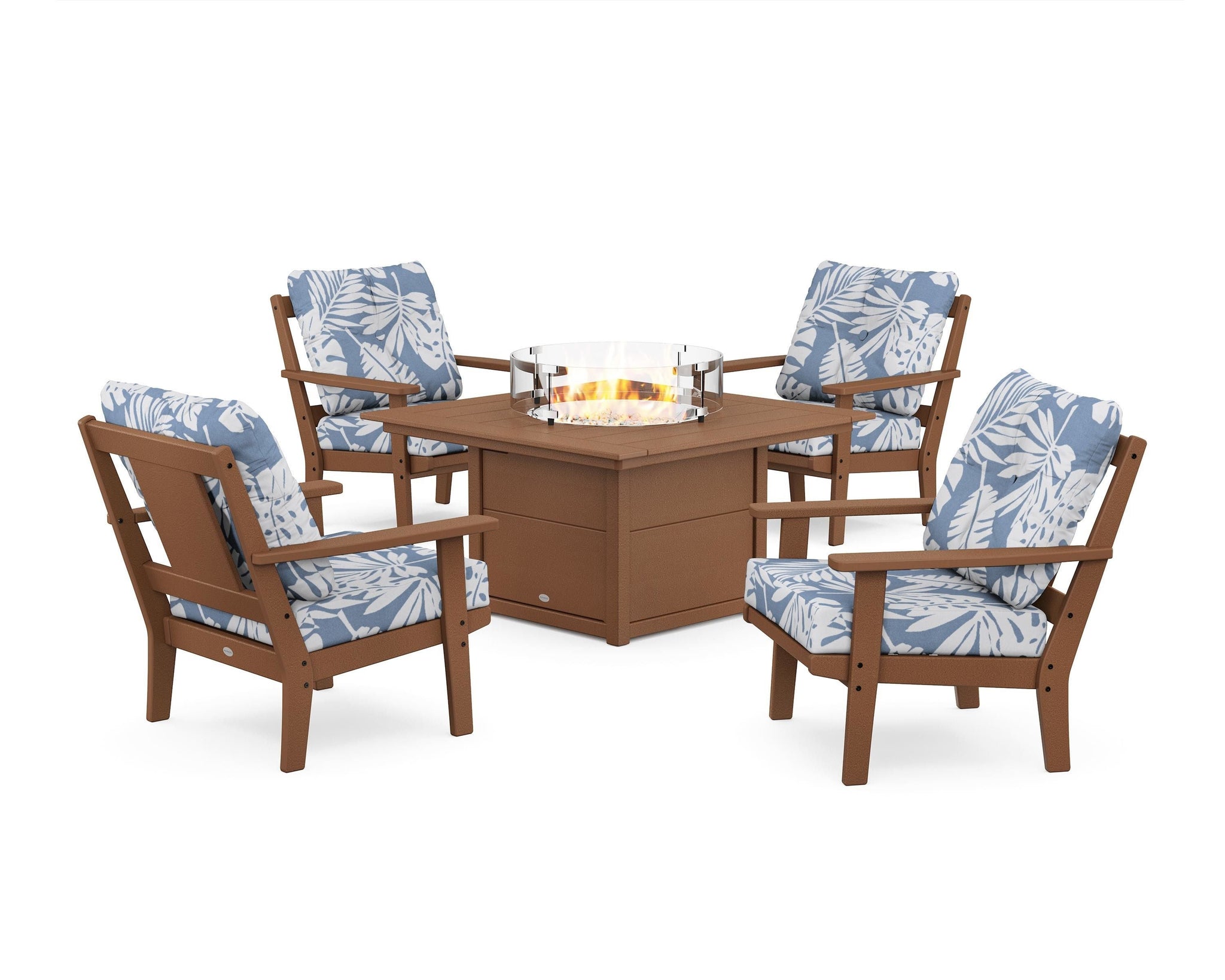 Prairie 5-Piece Deep Seating Set with Fire Pit Table