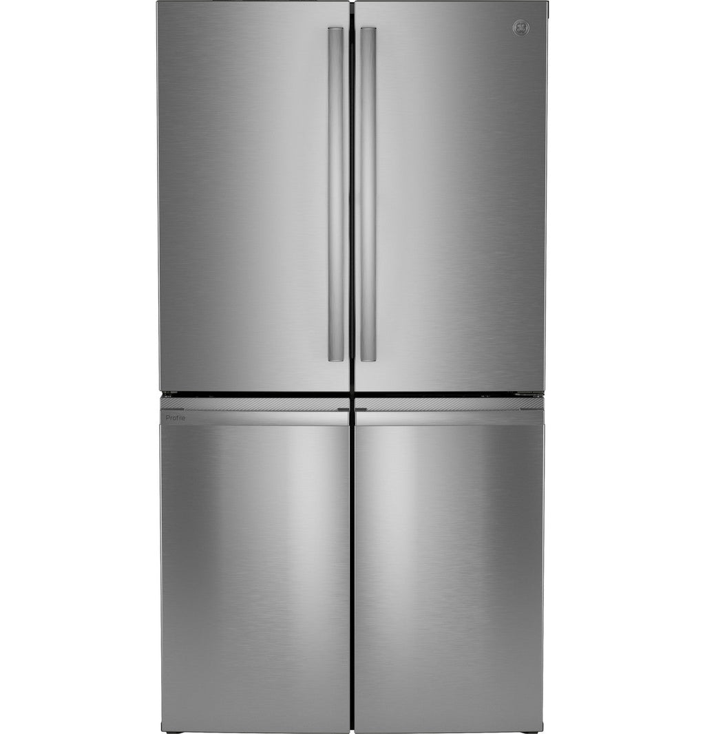 GE Profile™ ENERGY STAR® 22.9 Cu. Ft. Counter-Depth Quad-Door Refrigerator with Dual-Dispense AutoFill Pitcher and Door in Door