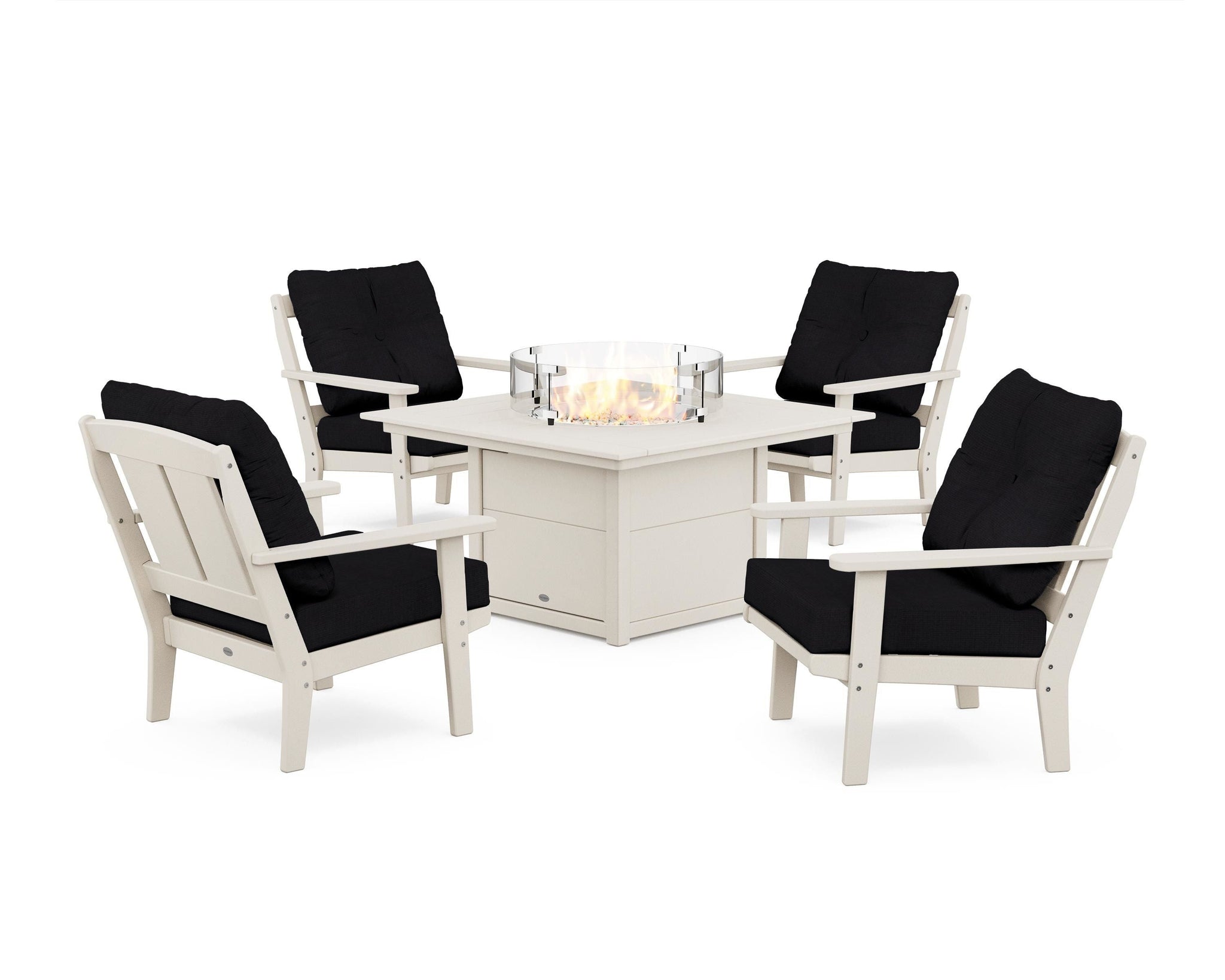 Mission 5-Piece Deep Seating Set with Fire Pit Table