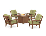 Prairie 5-Piece Deep Seating Set with Fire Pit Table