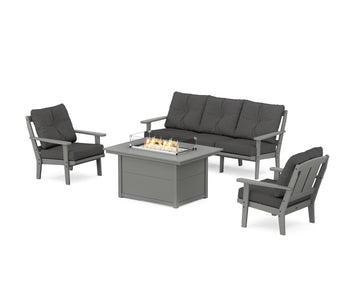 Mission Deep Seating Fire Pit Table Set