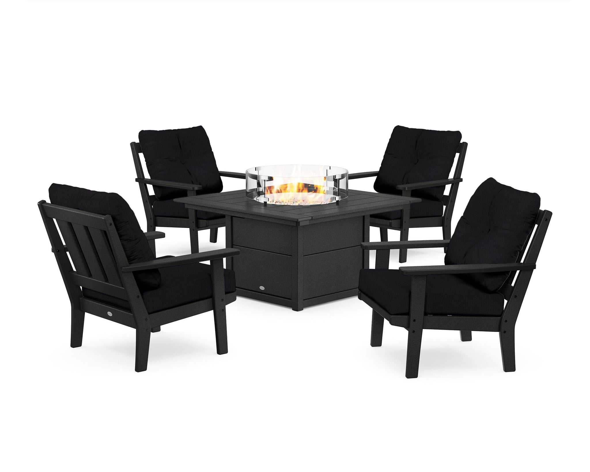 Oxford 5-Piece Deep Seating Set with Fire Pit Table