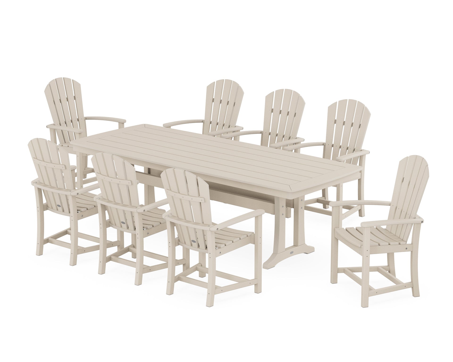 Palm Coast 9-Piece Dining Set with Trestle Legs