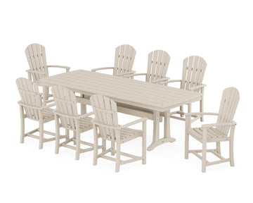 Palm Coast 9-Piece Dining Set with Trestle Legs