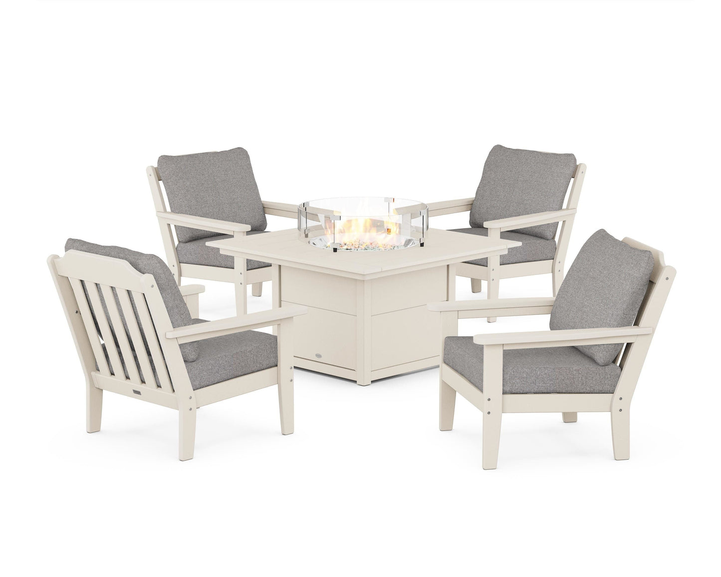 Cottage 5-Piece Deep Seating Set with Fire Pit Table