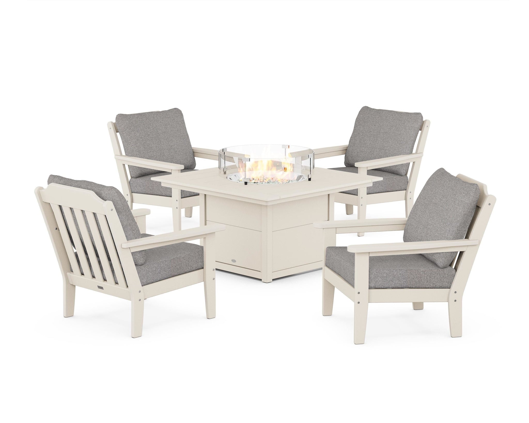 Cottage 5-Piece Deep Seating Set with Fire Pit Table