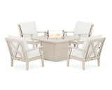 Braxton 5-Piece Deep Seating Conversation Set with Fire Pit Table