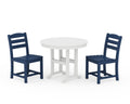 La Casa Café Side Chair 3-Piece Round Dining Set