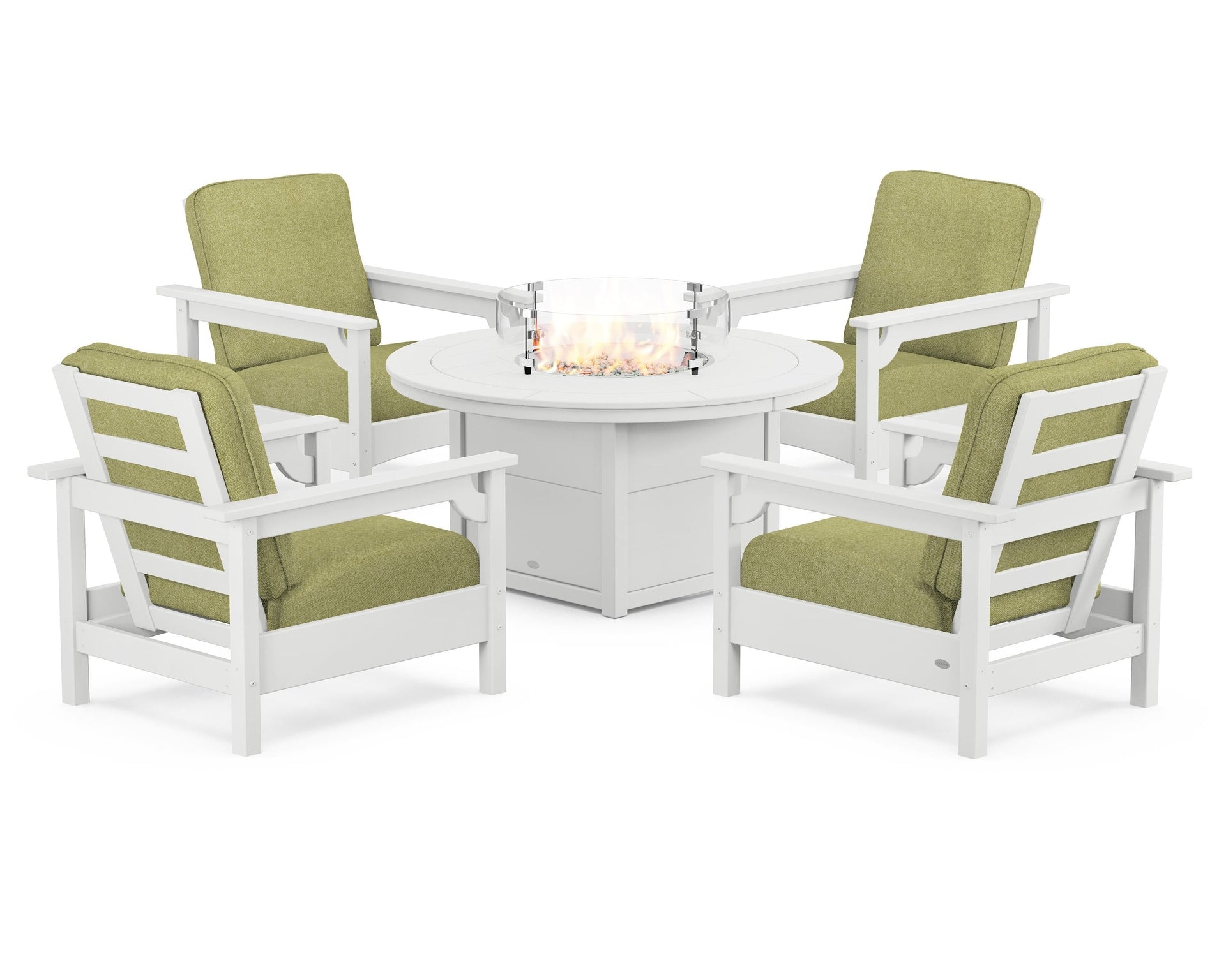 Club 5-Piece Conversation Set with Fire Pit Table