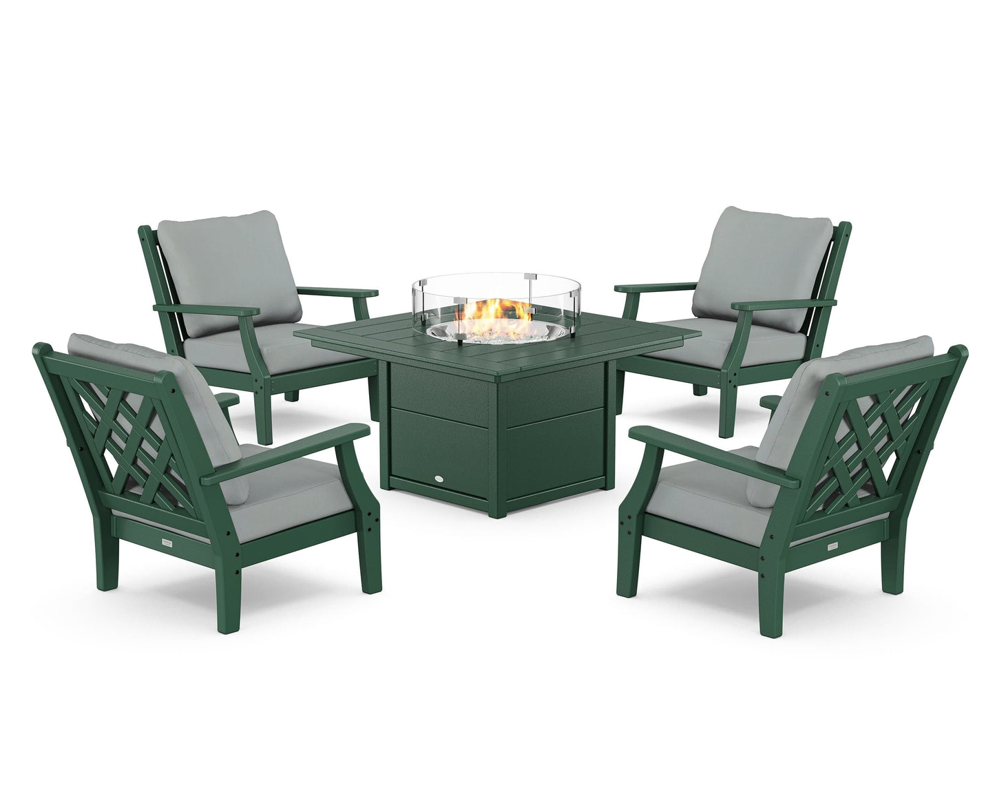 Wovendale 5-Piece Deep Seating Set with Fire Pit Table