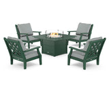 Wovendale 5-Piece Deep Seating Set with Fire Pit Table