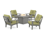 Prairie 5-Piece Deep Seating Set with Fire Pit Table