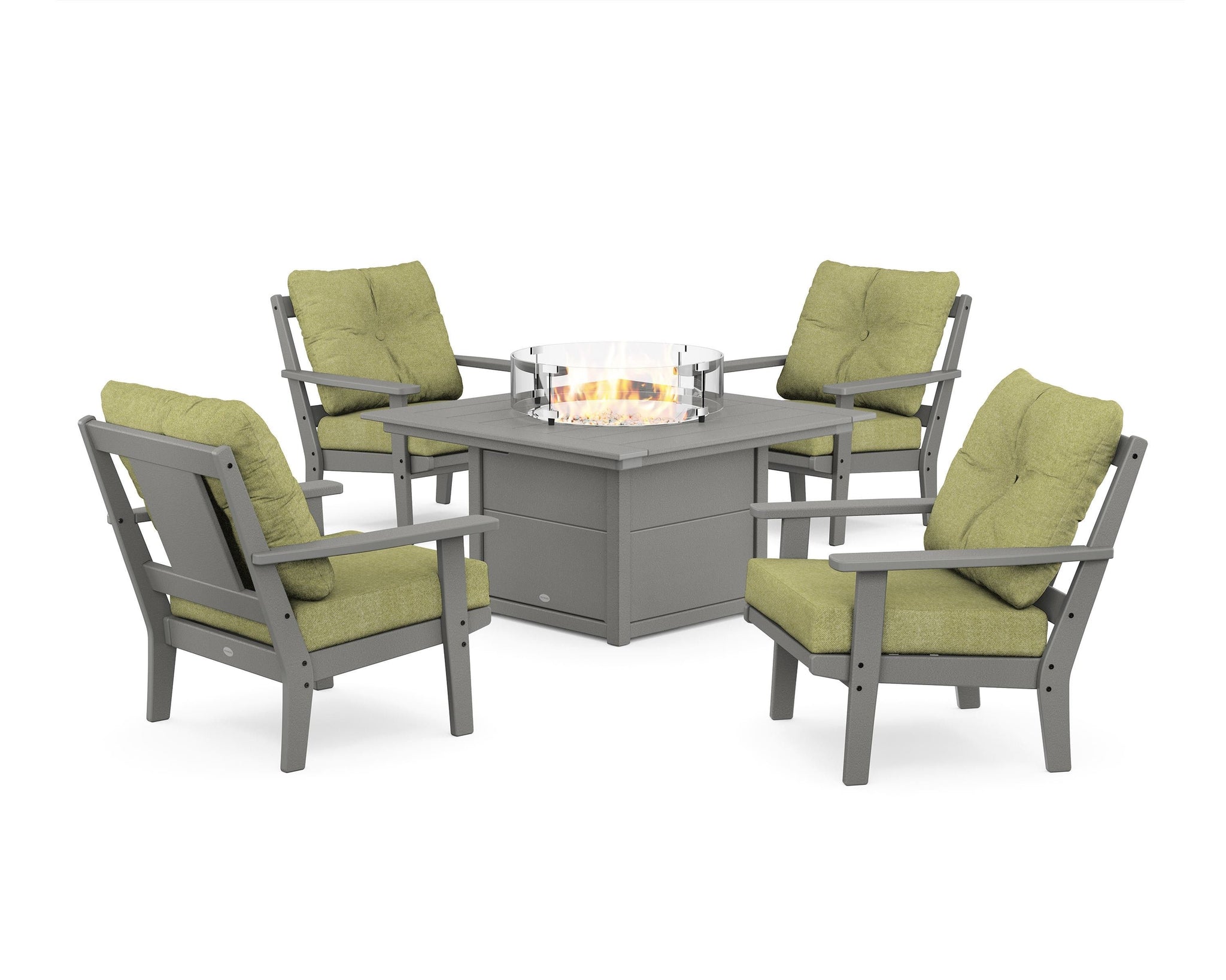 Prairie 5-Piece Deep Seating Set with Fire Pit Table