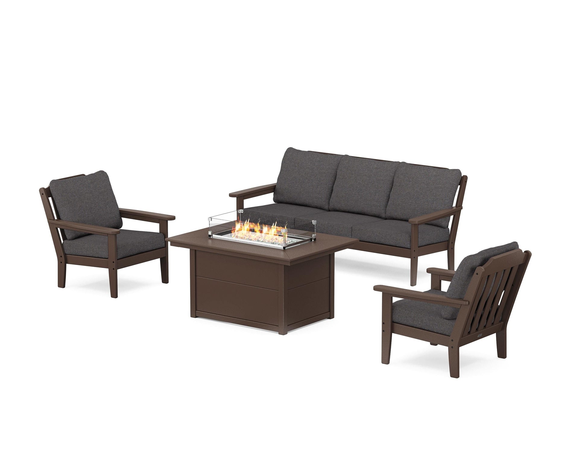 Cottage Deep Seating Fire Pit Table Set