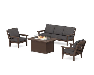 Cottage Deep Seating Fire Pit Table Set
