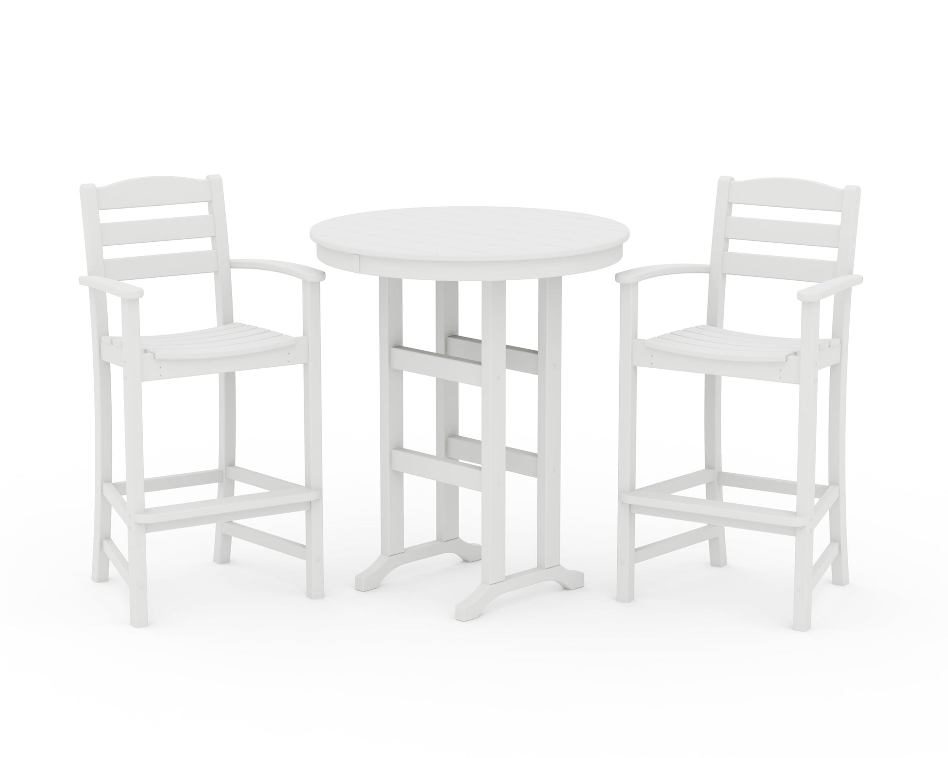 La Casa Café 3-Piece Round Farmhouse Bar Set