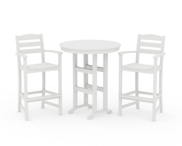 La Casa Café 3-Piece Round Farmhouse Bar Set