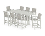 Coastal 9-Piece Bar Set with Trestle Legs