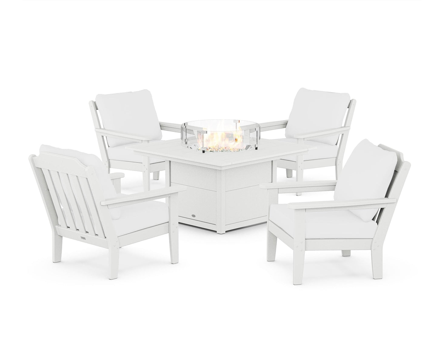 Cottage 5-Piece Deep Seating Set with Fire Pit Table