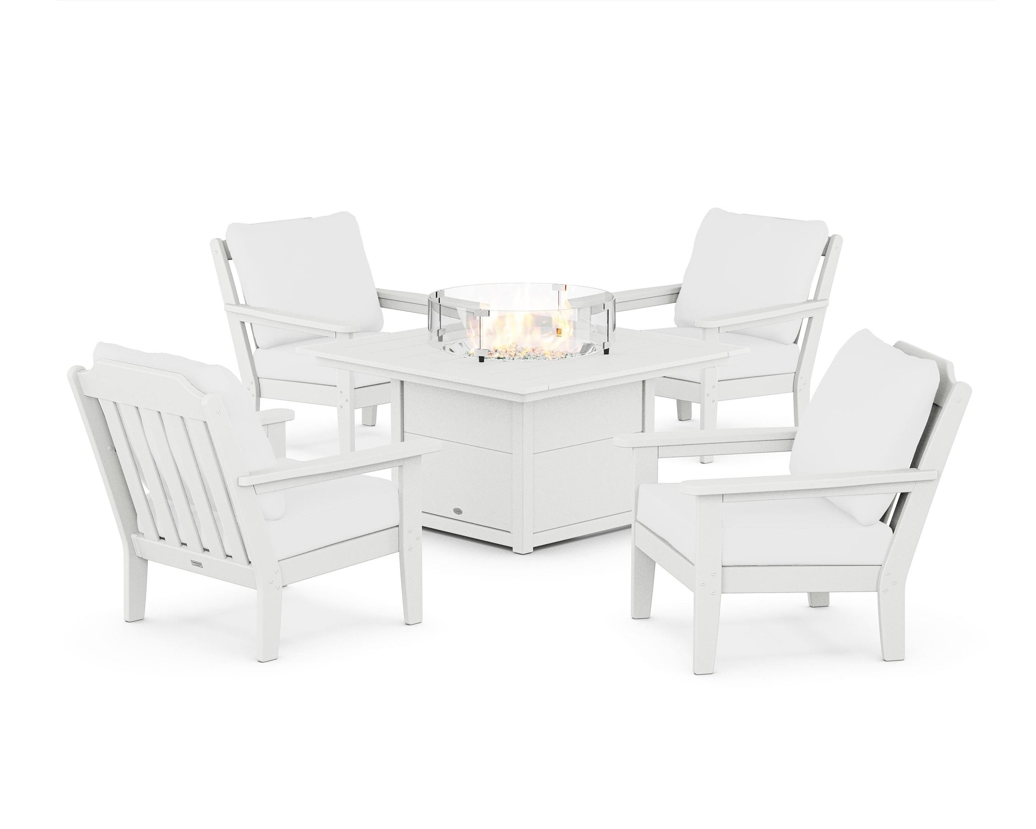 Cottage 5-Piece Deep Seating Set with Fire Pit Table