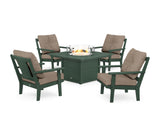 Prairie 5-Piece Deep Seating Set with Fire Pit Table