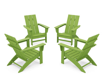 4-Piece Modern Adirondack Chair Conversation Set