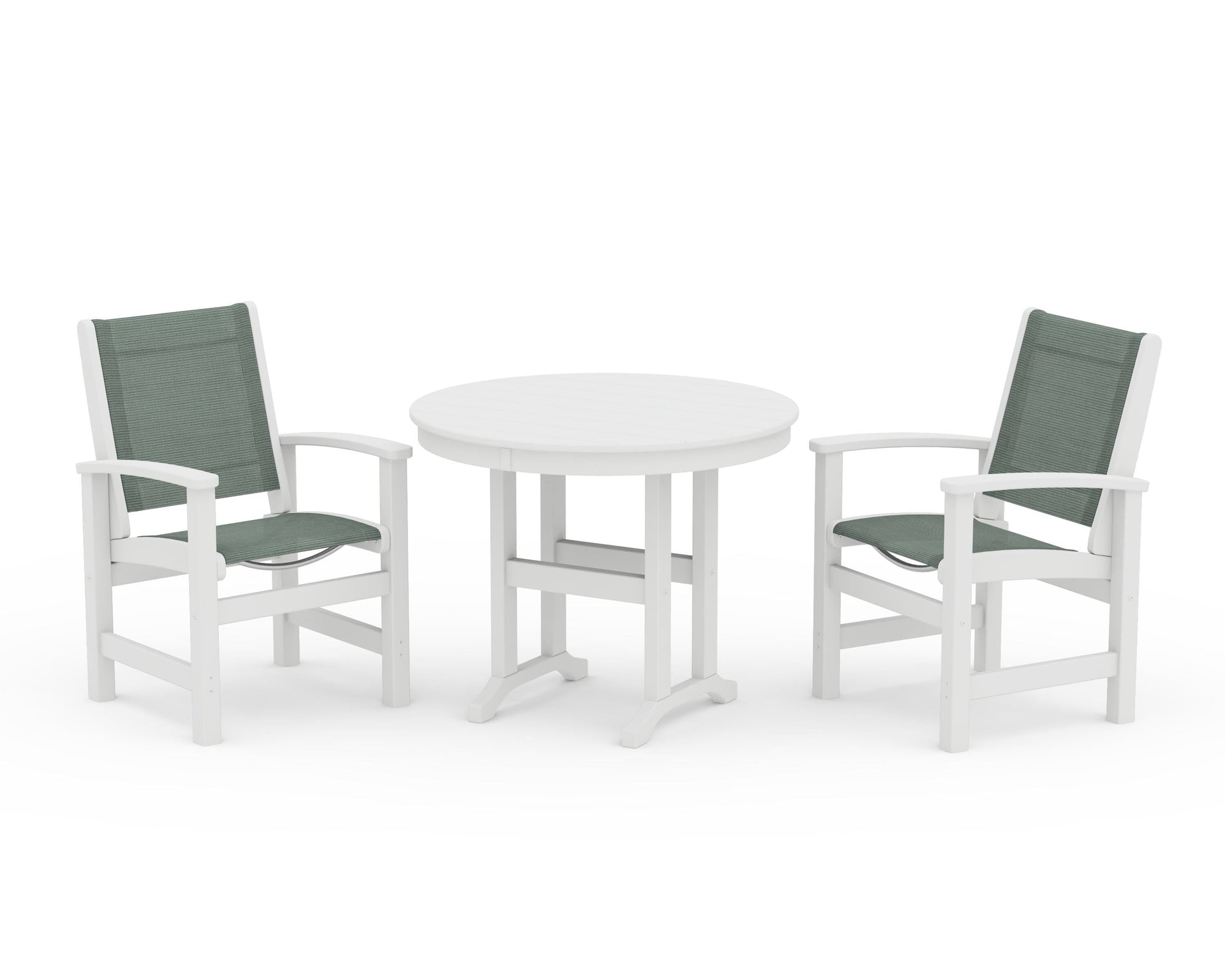 Coastal 3-Piece Round Dining Set