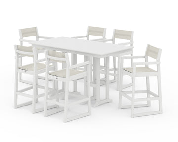 EDGE Sling Arm Chair 7-Piece Farmhouse Bar Set