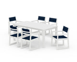 EDGE Sling Arm Chair 7-Piece Parsons Dining Set