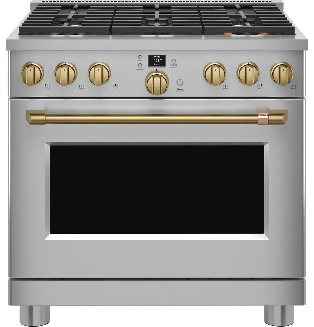 CAFÉ™ 36" Smart Dual-Fuel Commercial-Style Range with 6 Burners (Natural Gas)