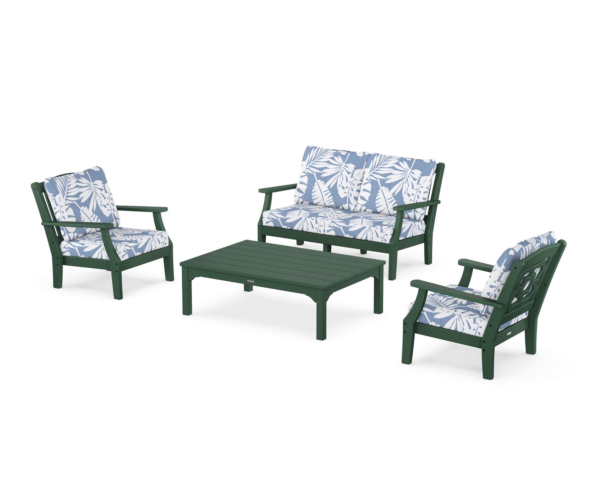 Chinoiserie 4-Piece Deep Seating Set with Loveseat
