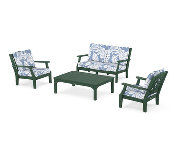 Chinoiserie 4-Piece Deep Seating Set with Loveseat