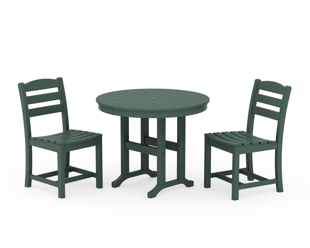 La Casa Café Side Chair 3-Piece Round Dining Set