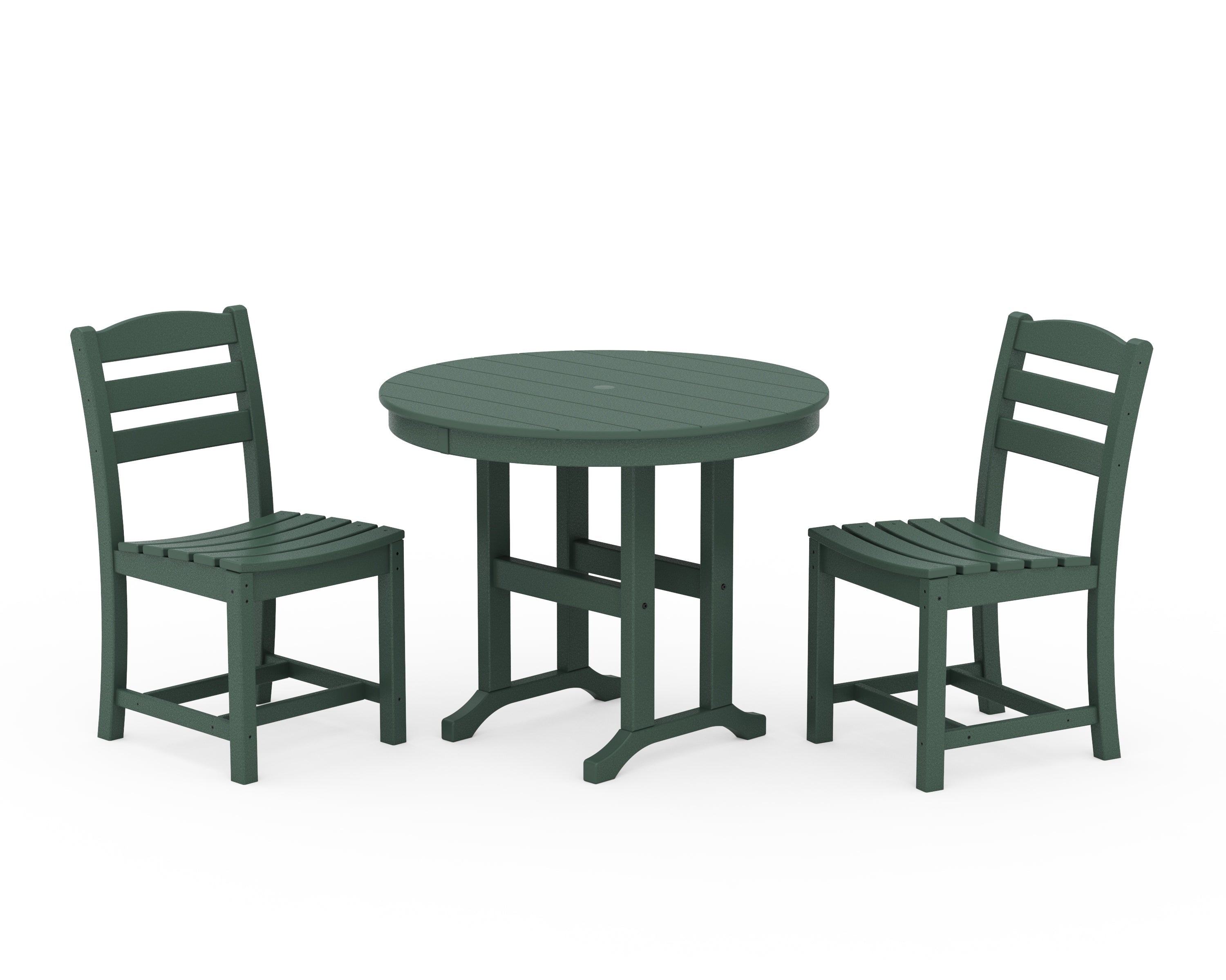 La Casa Café Side Chair 3-Piece Round Dining Set