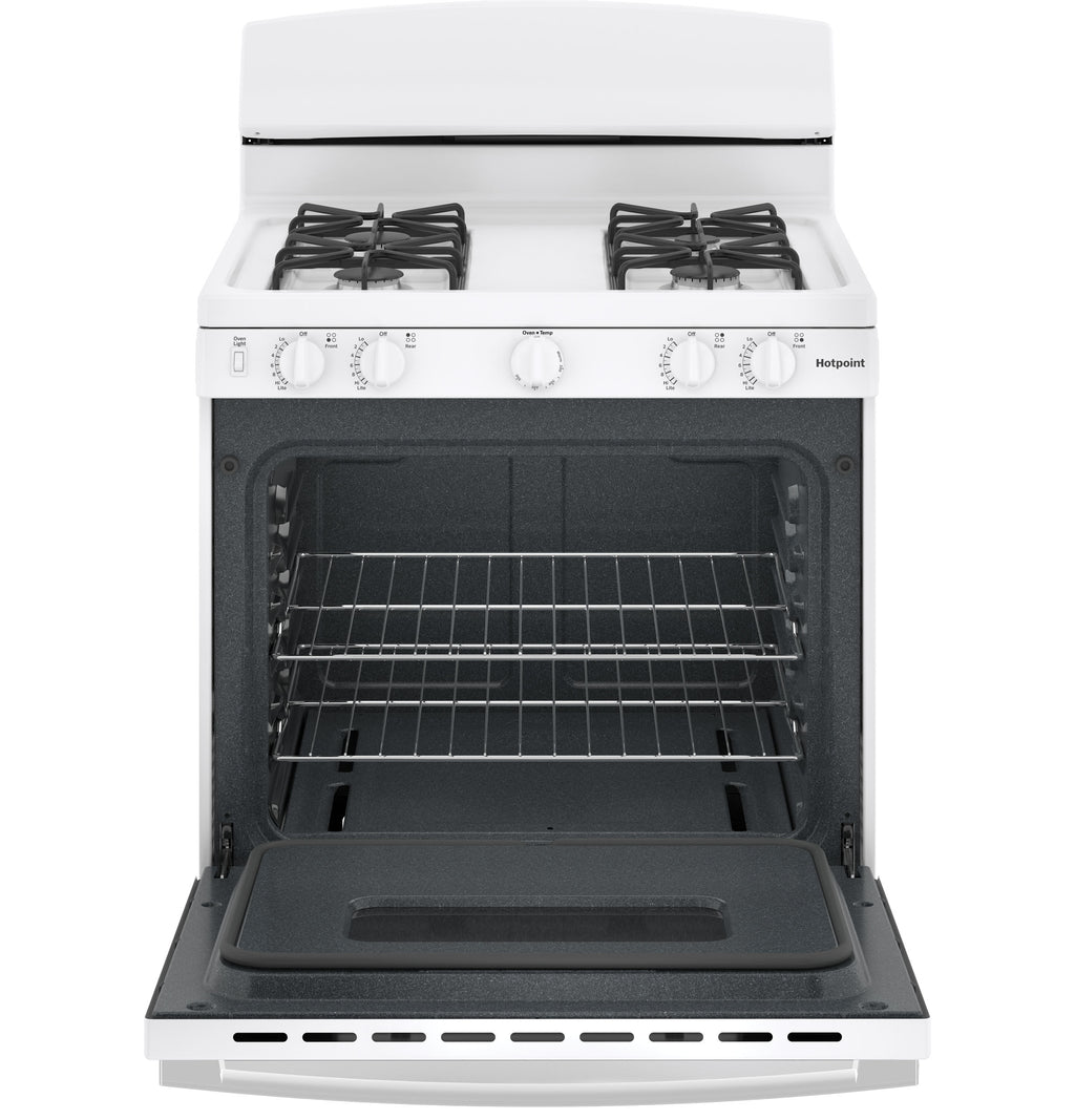 Hotpoint® 30" Free-Standing Front Control Gas Range