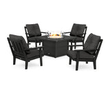 Oxford 5-Piece Deep Seating Set with Fire Pit Table